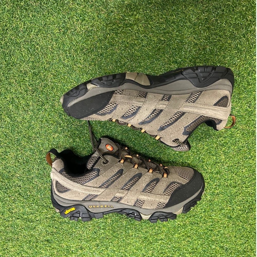 Merrell Moab 2 Vent Hiking Shoes Mens 8 Walnut Brown J06011W Low Top Vibram